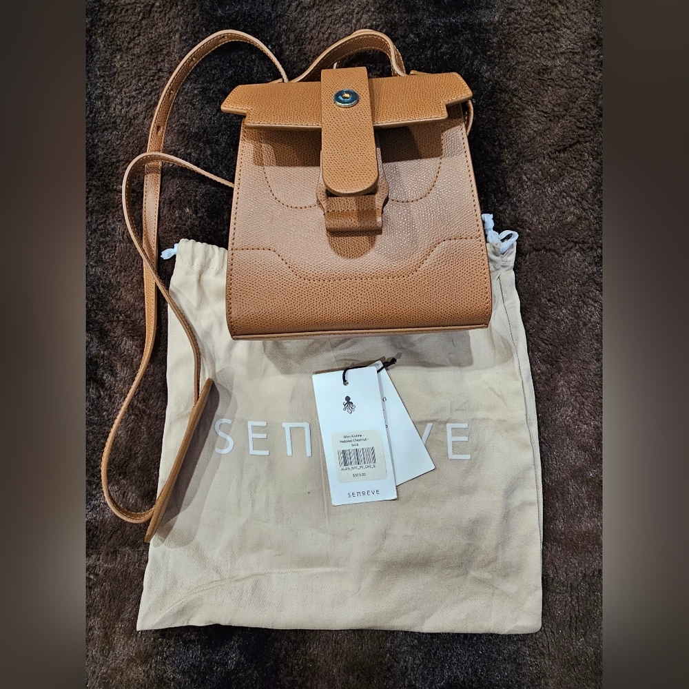 SENREVE NWT Mini Alunna Peebled/Chestnut/Gold